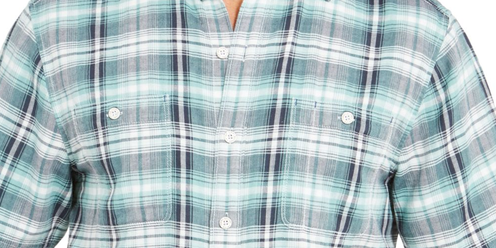 Tommy Bahama Men's Casual Shirt Button Down Plaid Green Size X-Large