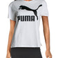Puma Unisex Classic Logo Fitness Running T-Shirt White Size Small