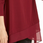 Alfani Women's Crossover Hem Knit Top Red Size Small