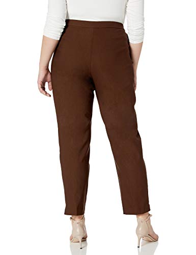 Alfred Dunner Women's Allure Slimming Stretch Pants Brown Size 6 Petite