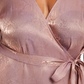 INC International Concepts Women's Metallic Snake Print Blouse Pink Size 2X