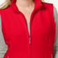 Karen Scott Women's Fleece Zip Front Vest Red Size Petite Small