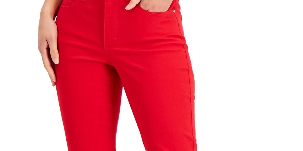 Charter Club Women's Lexington Straight Leg Jeans Red Size 4