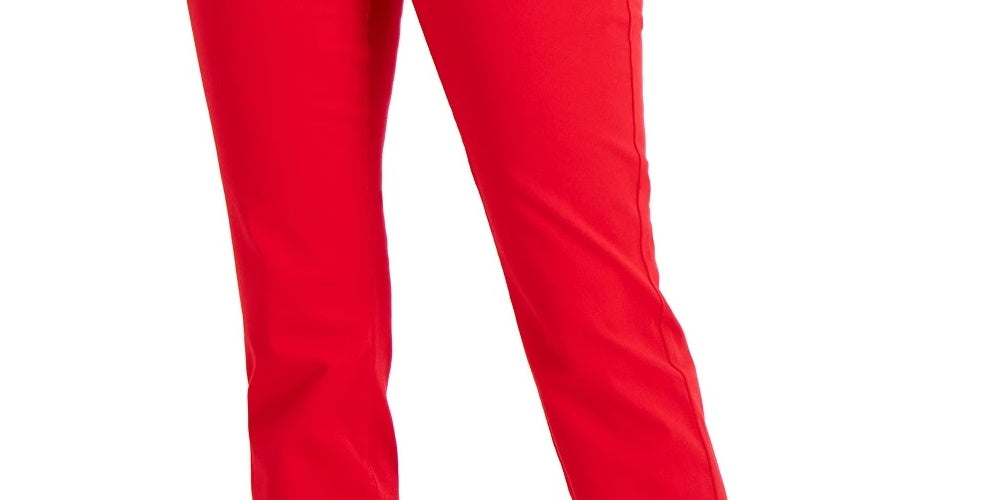 Charter Club Women's Lexington Straight Leg Jeans Red Size 4