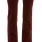 Charter Club Women's Lexington Velveteen Straight Leg Jeans Red Size 16 Petite
