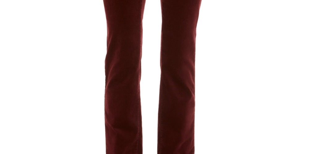 Charter Club Women's Lexington Velveteen Straight Leg Jeans Red Size 16 Petite