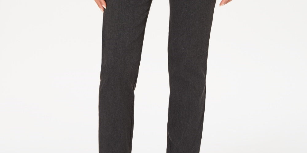 Charter Club Women's Cambridge Skinny Pull On Tummy Control Pants Gray Size 6