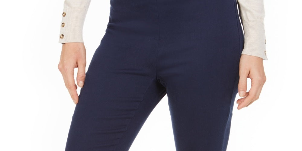 Charter Club Women's Chelsea Stretch Twill Cropped Pants Blue Size 12 Petite