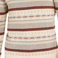 Tasso Elba Men's Striped Quarter Zip Sweater Beige Size Large