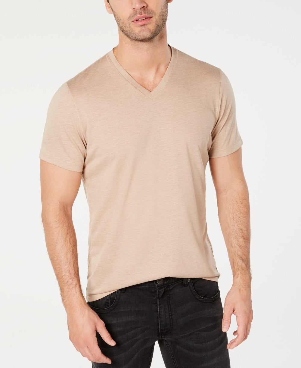 INC International Concepts Men's Heathered T-Shirt Beige Size XX-Large