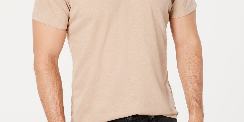 INC International Concepts Men's Heathered T-Shirt Beige Size XX-Large