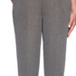 Alfred Dunner Women's Sapphire Skies Stripe Pants Gray Size 16 Petite