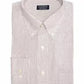 Club Room Men's Classic Regular Fit Stretch Wrinkle Resistant University Stripe Dress Shirt Burgundy/White Size 18
