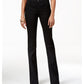 Style & Co Women's Mid Rise Bootcut Jeans Black Size 16S