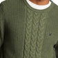 Nautica Men's Sail Classic Fit Cable Knit Sweater Green Size X-Large