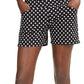 INC International Concepts Women's Polka Dot Bengaline Shorts Black Size 22W