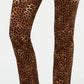 Charter Club Women's Animal Print Lexington Straight Leg Jeans Brown Size 14