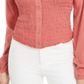 Self Esteem Junior's Smocked Sweetheart Blouse Brown Size X-Large