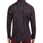 INC International Concepts Men's Sylas Print Woven Button Down Shirt Black Size Medium