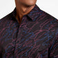 INC International Concepts Men's Sylas Print Woven Button Down Shirt Black Size Medium