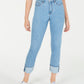 Oat Women's Cuffed Straight Leg Jeans Blue Size 29
