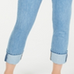 Oat Women's Cuffed Straight Leg Jeans Blue Size 29