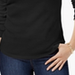 Charter Club Women's Knit Top Mock Neck 3/4 Sleeve Black Size XX-Large