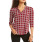 Charter Club Women's Printed Pleat Shoulder Top Red Size X-Small