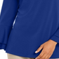 Charter Club Women's Solid Bell Sleeve Keyhole Blouse Evening Top Blue Size Medium