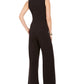 Vince Camuto Women's Jumpsuit Classic V Neck Hardware Black Size 10