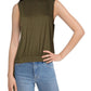 Ralph Lauren Women's Defanna Knit Sleeveless Blouse Green Size Large