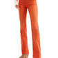 Free People Women's Lace up Boot Cut Jeans Orange Size 27