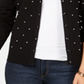 Charter Club Women's Pearl Embellished Cardigan Black Size Petite Small