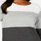 Karen Scott Women's Colorblocked Pullover Sweater Gray Size Medium