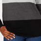 Karen Scott Women's Colorblocked Pullover Sweater Gray Size Medium