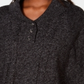 Karen Scott Women's Shawl Collar Poncho ASH Black Size L/XL