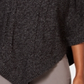 Karen Scott Women's Shawl Collar Poncho ASH Black Size L/XL