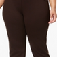 Charter Club Women's Plus Ponte Knit Pants Dark Chocolate Size 14 W