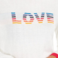 Tommy Hilfiger Women's Love Graphic Contrast Trim Pullover Sweater White Size Large