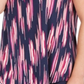 JM Collection Women's Short Sleeve Printed Top Purple/Navy  Size Small