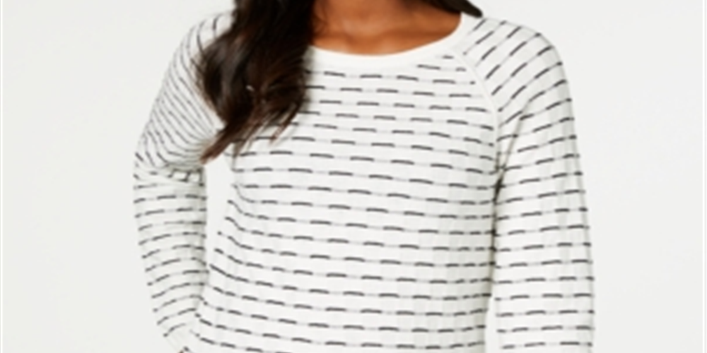 Karen Scott Women's Textured Sweater White Size X-Small