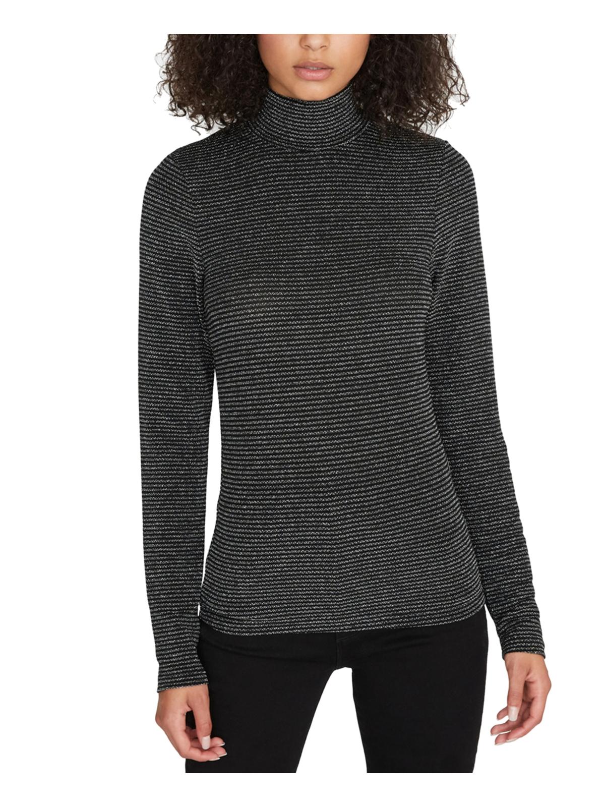 Sanctuary Women's Over the Rainbow Metallic Knit Top Black Size X-Small