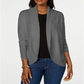 Karen Scott Women's Open Front Cardigan Gray Size Large