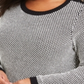 Charter Club Women's Plus Metallic Ribbed Trim Sweater Black Size 0X