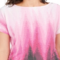 JM Collection Women's Printed Dolman Sleeve Grommet Top Purple Size Small