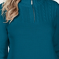 Karen Scott Women's Cotton Mock Neck Pullover Blue Size Petite