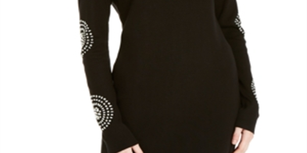 INC International Concepts Women's Medallion Sleeve Tunic Black Size Petite L