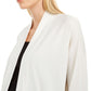 Eileen Fisher Women's Heather Long Sleeve Open Cardigan Blouse Formal Sweater Beige Size Petite Medium