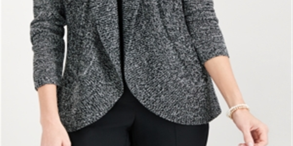 Karen Scott Women's Cocoon Cardigan Black Size Medium