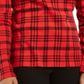 Charter Club Women's Cotton Plaid Top Red Size XX-Large